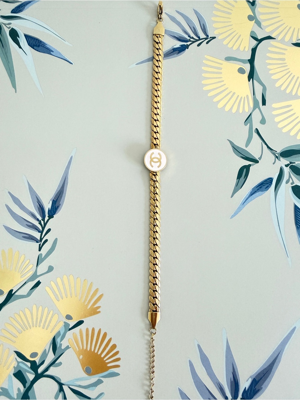 Gold CC Chain Bracelet